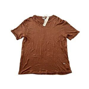 Gianni Lupo Linen Tee Mattone  ( XXL )